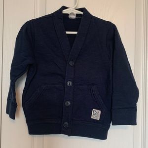 Boys navy blue cardigan